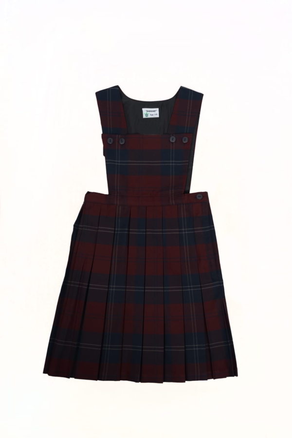 The priory school tartan pinafore dress