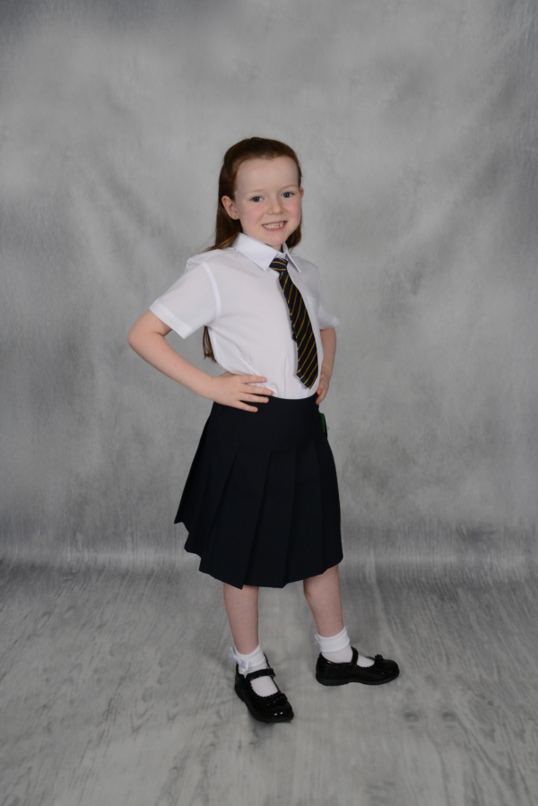 SWS Navy Pleated Skirt - Image 2