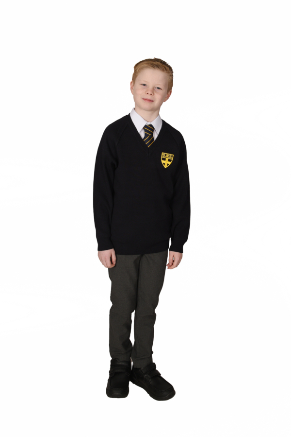 SWS Knitted V Neck Jumper - Image 2