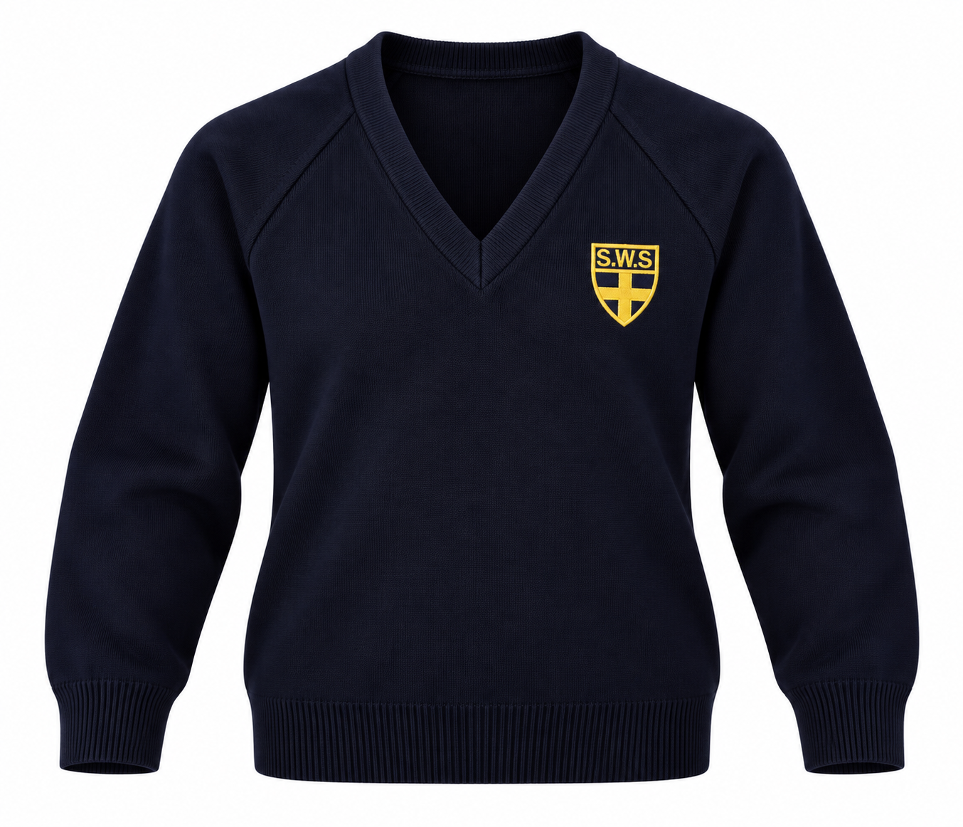 SWS Knitted V Neck Jumper
